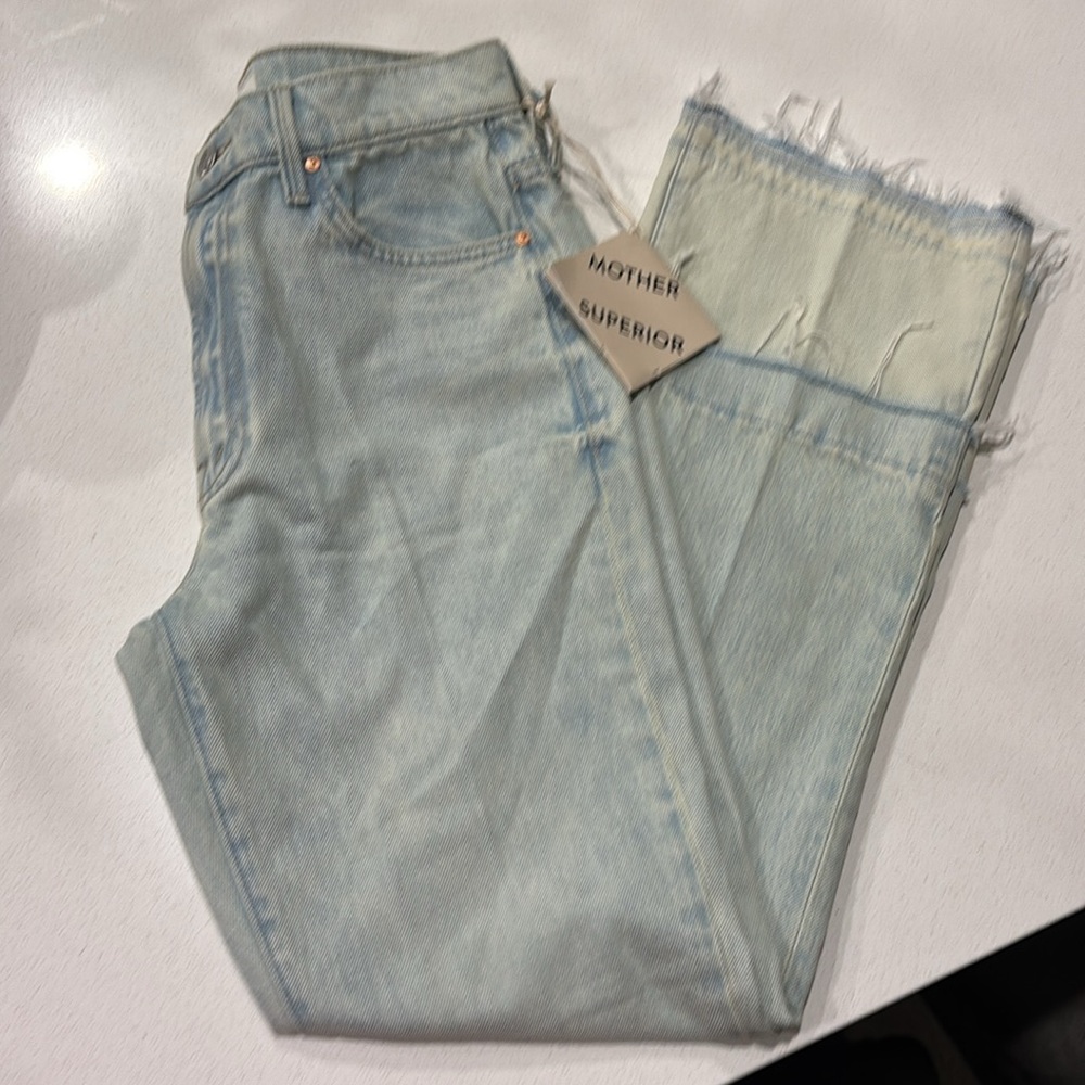 NWT Mother Superior The Insider Double Double Hover Jeans in Sideways Size 27 - Picture 3 of 8